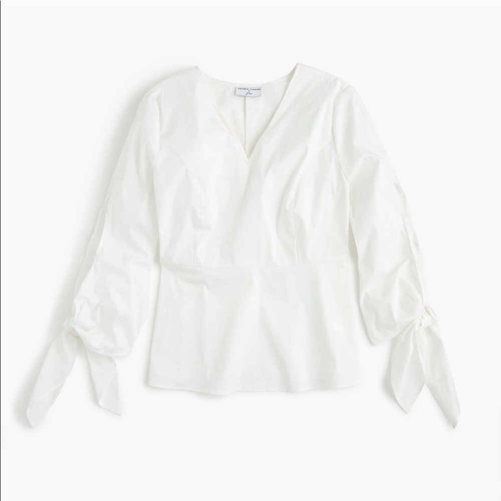 Universal Standard by J Crew white poplin top